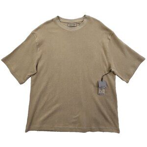 Heavy Amongst Others Tee Shirt Men's Large Tan Slubby Cotton Short Sleeve NWT